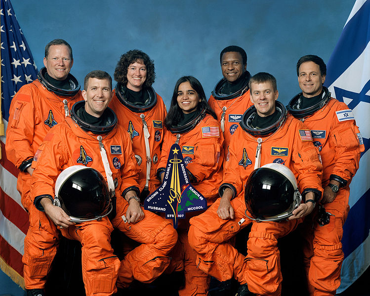 The seven crew members who died aboard the Columbus were: Rick Husband, Commander; William C. McCool, Pilot; Michael P. Anderson, Payload Commander; David M. Brown, Mission Specialist 1; Kalpana Chawla, Mission Specialist 2; Laurel Clark, Mission Specialist 4; and Ilan Ramon, Payload Specialist 1.